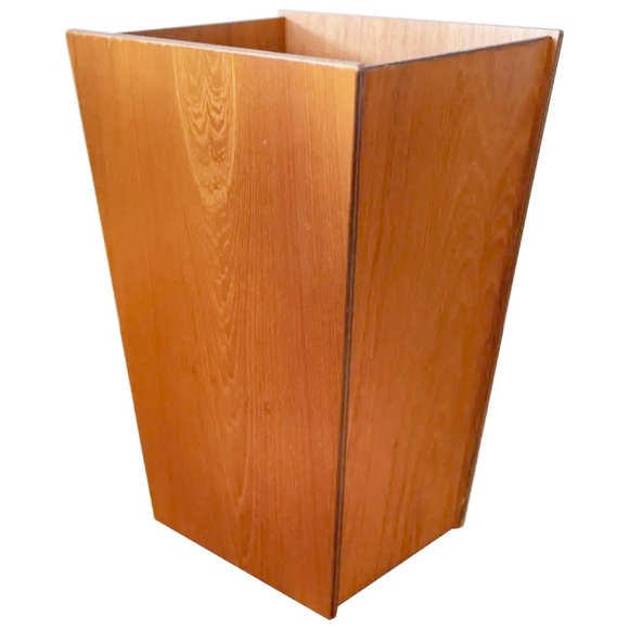 Mid-Century Modern Danish Teak Wastebasket - Picture 1 of 16